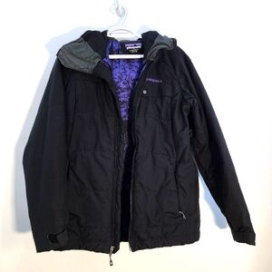 Patagonia Black Jacket with Purple Lining